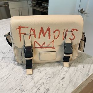 Limited Edition Coach x Jean Michel Basquiat “Famous” Ivory Crossbody Purse